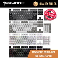 Tecware 104 PBT Double-shot Shine-Through RGB Full Keycap Set White Black Grey White-Grey Black-Grey Standard US Layout