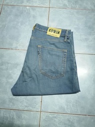 Edwin​ Jeans​👖กางเกง​ยีนส์​ขา​กระบอกผ้า​นุ่ม​เอว34ยาว39ปลา​ยขา​8