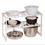 DDS - 可伸縮收納架(白色【二層】)#N43_046_002