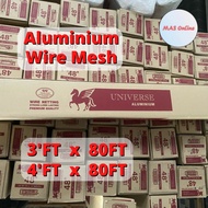 UNIVERSE Aluminium Netting/ Metal Wire Netting/ Aluminium Insect Net/ Aluminium Net Mesh 蚊网/ Jaring 