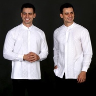 Casella Baju Koko Pria Lengan Panjang | Baju Koko Putih Lengan Panjang