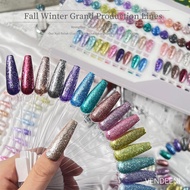 VDN ยาทาเล็บเจลกลิตเตอร์ Platinum เซต 30 สี สีเจลกากเพชร แน่นมากๆ ขวดกลมเงิน VENDEENI - Platinum 15 