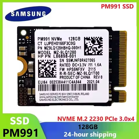 SAMSUNG PM991 SSD Internal Solid State Drive NVME M.2 2230 Internal Storage SSD 128GB 1.8inch Nvme F