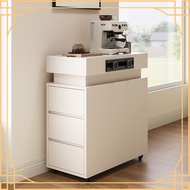 Luxury Light Simple Island Cabinet Household Rock Board Island Cabinet Movable Storage Edge Cabinet 
