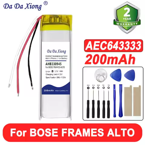 DaDaXiong Smart Audio Glasses Accessories 200mAh Battery for BOSE FRAMES ALTO AHB330945 Batteries
