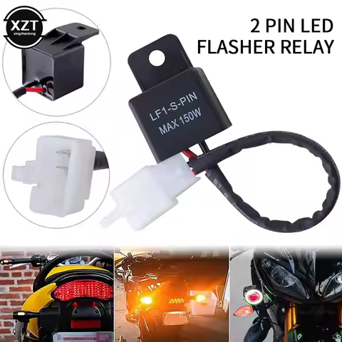 NS Modify 12A 2Pin Electronic LED Flasher Relay For Honda Kawasaki Suzuki Yamaha Motorcycle Motor Tu