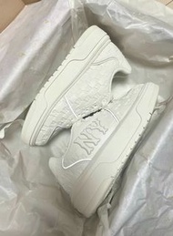 「MLB Chunky Liner 老花增高厚底鞋休閑鞋小白鞋 白色」