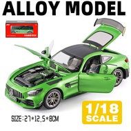 LEO 1:18 Scale Benz AMG GTR Diecast โมเดล รถอัลลอยด์รถยนต์ของเล่นคอลเลกชันของขวัญสําหรับเด็กชายสาว ข