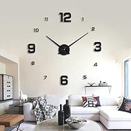 2020 modern design silent digital big quartz clock fashion watch mirror sticker DIY living room decoration 3D big wall clock