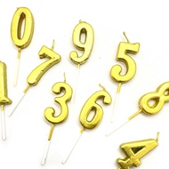LILIN Scoop Gold Number Candle 4cm (pc) 55111200