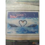 Yuan Yian Swan Cross Embroidery (57x42cm) - Pinkoo