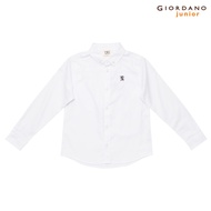 GIORDANO Junior Oxford Long Sleeves Shirt (03043093) - 01 - White