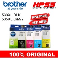 ORIGINAL BROTHER 539XL-BLACK LC535XL CYAN YELLOW MAGENTA Ink Cartridge. J100 DCP-J105 J200 PRINTER