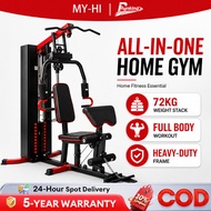 Home Gym Station Multi Gym Station All-in-One Trainer 72KG Weight Stack Multifunctional Cable Pulley