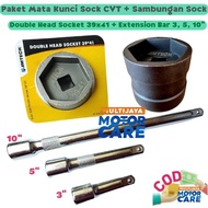 MATA AMTECH Double Head Socket 39 x 41 CVT Block Socket Bit 39x41 mm CVT Shock Sock Wrench/ 1/2" CVT