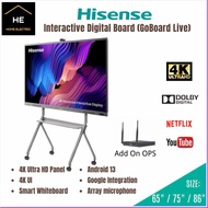 Hisense 65" / 75" / 86" MR6DE Papan Digital Interaktif (GoBoard Live) LIVE 4K Camera Interactive Dig