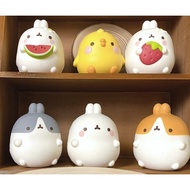 Molang and Piu Piu Squishy Hand Toy / Cake Toppers (6 Pcs a Set)