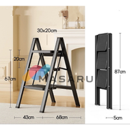 Thang Ghế Gấp Gọn  3-4-5 Bậc Thông Minh Thang Xếp Siêu Nhẹ Gấp Gọn Tiện Ích Tải Trọng 150kg chất liệ