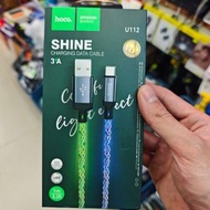 hoco. - U112 發光充電線 USB-A TO TYPE-C 3A快充 線長1米