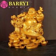 BARRY1 God of Wealth Laughing Buddha Statue, Laughing Buddha Riding Dragon Turtle Sakyamuni Buddha F