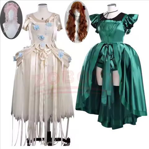 Agnes Demille Enid Cosplay Costume Wig Wednesday's #1 Fan Obsessive Invisible Girl Gorgeous Green Go