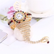 New Khorasan trendy ladies full diamond claw chain ring set watch fashion ladies watch