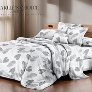 CC| 4 in 1 Set Cotton Beddings Pillow Case Garterized Bed Sheet 2pillowcase+1beddings+1blanket