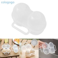 COLO 2 grid Eggs Storage Container with Fixed Handle Outdoor Camping Eggs Holder Plastic Eggs Storag