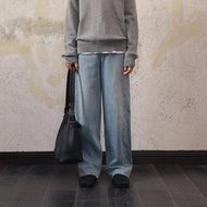 สูง เอว ล้าง เดนิม กางเกงยีนส์ ChicJane นําเข้าผ้า ORTA ตุรกี Super Model Banana Cocoon Shaped ผู้หญ