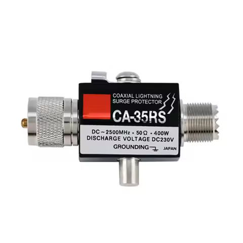 CA-35RS Coaxial Lightning Surge Protector Arrester Male to Female UHF Connector 0-2500MHz 400w 50 oh