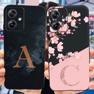 For Motorola Moto G54 5G Case 2023 New Stylish Flower Letters Shockproof Cover For Moto G54 XT-2343-