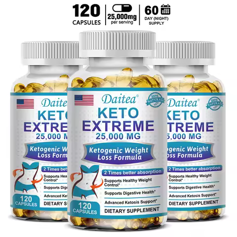 Daitea Keto Supplement 25000mg – Supports healthy eating, weight management, supports immunity, 120 