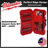🇲🇾 100% Original MILWAUKEE Drill & Screwdriver Bit Set 40pcs | MILWAUKEE SHOCKWAVE™ Impact Driver 49