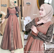 TERLARIS !! Gamis Athira Maxi Kotak Mix Ceruti