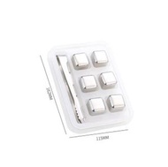 OTHER - 不銹鋼冰粒冰塊套裝 (6粒裝帶冰夾)