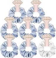 Satin Bridesmaid Scrunchies Bachelorette Hair Ties Set of 6 Bridal Shower No Damage Hairties ideas G