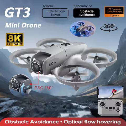 GT3 Drones Professional 8K HD Camera with 5G WiFi FPV UAV Screen Remotes Control And Obstacle Avoida