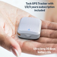 Tack GPS (Roams in 30+ countries Excl. Malaysia) -  30 days of battery life works indoor/outdoor great for personal use pet dog cat kids elderly(dementia) or asset tracking (bike car scooter)