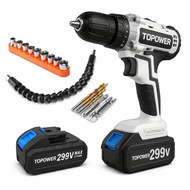299VF Cordless Drill Set Hammer Impact Drill bits 1 Battery Electric Screwdriver bateri Power Tool H