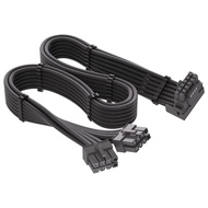 12VHPWR 90 Degree Adapter for Corsair: PCIE 5.0 16AWG 600W 12VHPWR Adapter Dual 8 Pin PCIe to 16 Pin