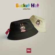 Labubu Monster Logo Bucket Hat