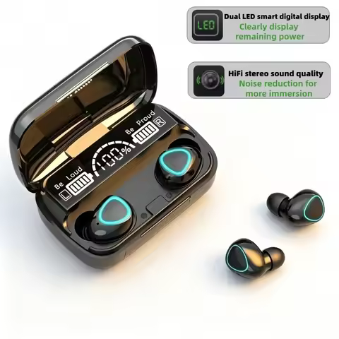 M10 TWS Bluetooth Headphones 3500mAh Charging Box Wireless Headphones 9D Stereo Smart Noise Cancelin