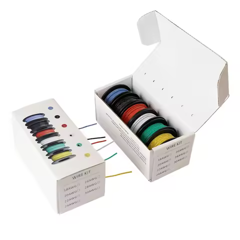 26/24/22/18 awg ( 6 colors Mix Stranded Wire Kit ) Hook-up Electrical Wire Jumper Cable Silicone Ins