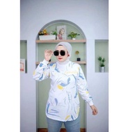 ATASAN MUSLIMAH BAJU LANICHA KAOS OVERSIZE WANITA MUSLIMAH LANICHA LENGAN 7/8 KAOS ATASAN OVERSIZE W