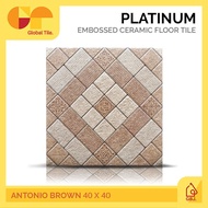 KERAMIK PLATINUM 40 X 40 ANTONIO BROWN / KERAMIK LANTAI KASAR TERAS