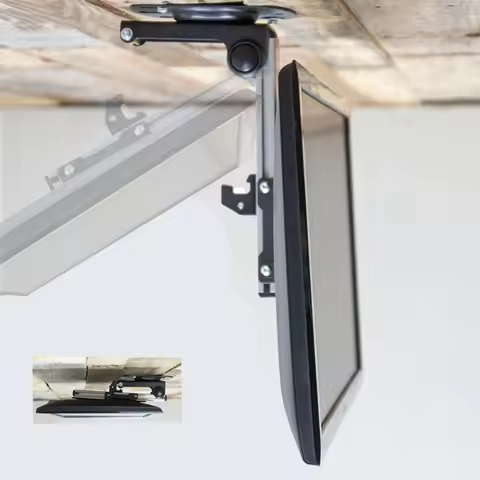 RV Folding Bracket 17-37 Inch TV Hanger Car Monitor Ceiling Lift Stand Kitchen Dining Caravan Motorh