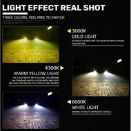 2PCS 3color LED Headlight fog lamp Flash H4 LED H7 H1 H11 9005 9012 Tricolor Auto car headlamp bulb 