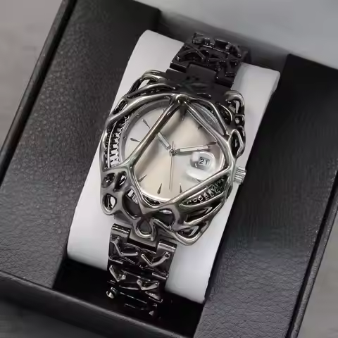 Y2k Punk Retro Men's Watches Big Irregular Dial Design Casual Street Gothic Wristwatch for Men Water