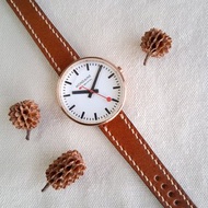 快拆式皮革錶帶 / 手工製作 / 知性復古棕色