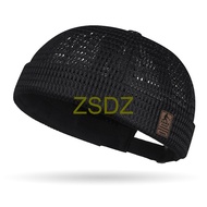bhym1 Unisex Mesh Beanies Hat Docker Hat Brimless Cap Sailor Hat Docker Skull Cap Streetwear Docker 
